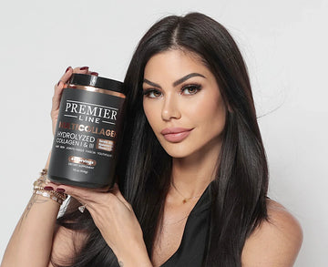 Multicollagen supplement presented as part of a daily nutrition and wellness routine