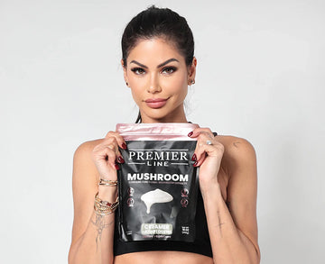 Mushroom creamer blend presented as part of a daily coffee and wellness routine