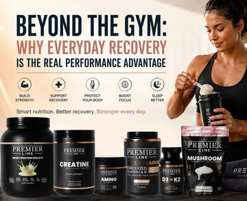 Athletic woman preparing a protein shake.
