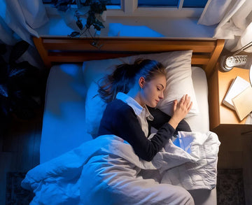 Peacefully sleeping woman enjoying a restful night after maintaining an active lifestyle with regular exercise and balanced nutrition. The image represents recovery, relaxation, healthy sleep, and overall wellness supported by positive daily habits.