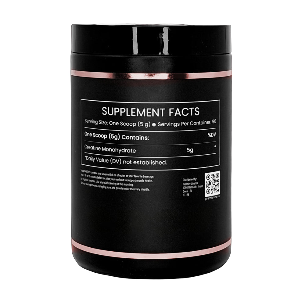 Pure creatine monohydrate powder supporting workout performance