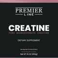 Pure creatine monohydrate powder supporting workout performance