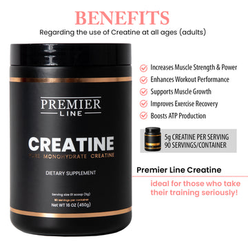 Pure creatine monohydrate powder supporting workout performance