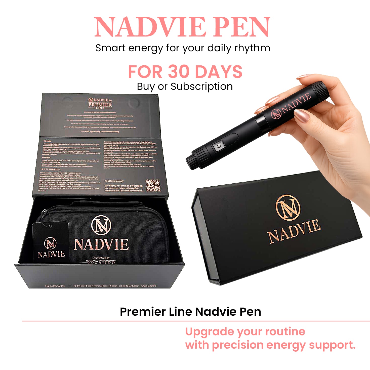 Nadvie Pen NAD+ for Daily Wellness & Cellular Support (30 days)