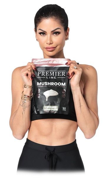 Mushroom creamer mixed into hot coffee creating a smooth functional wellness drink