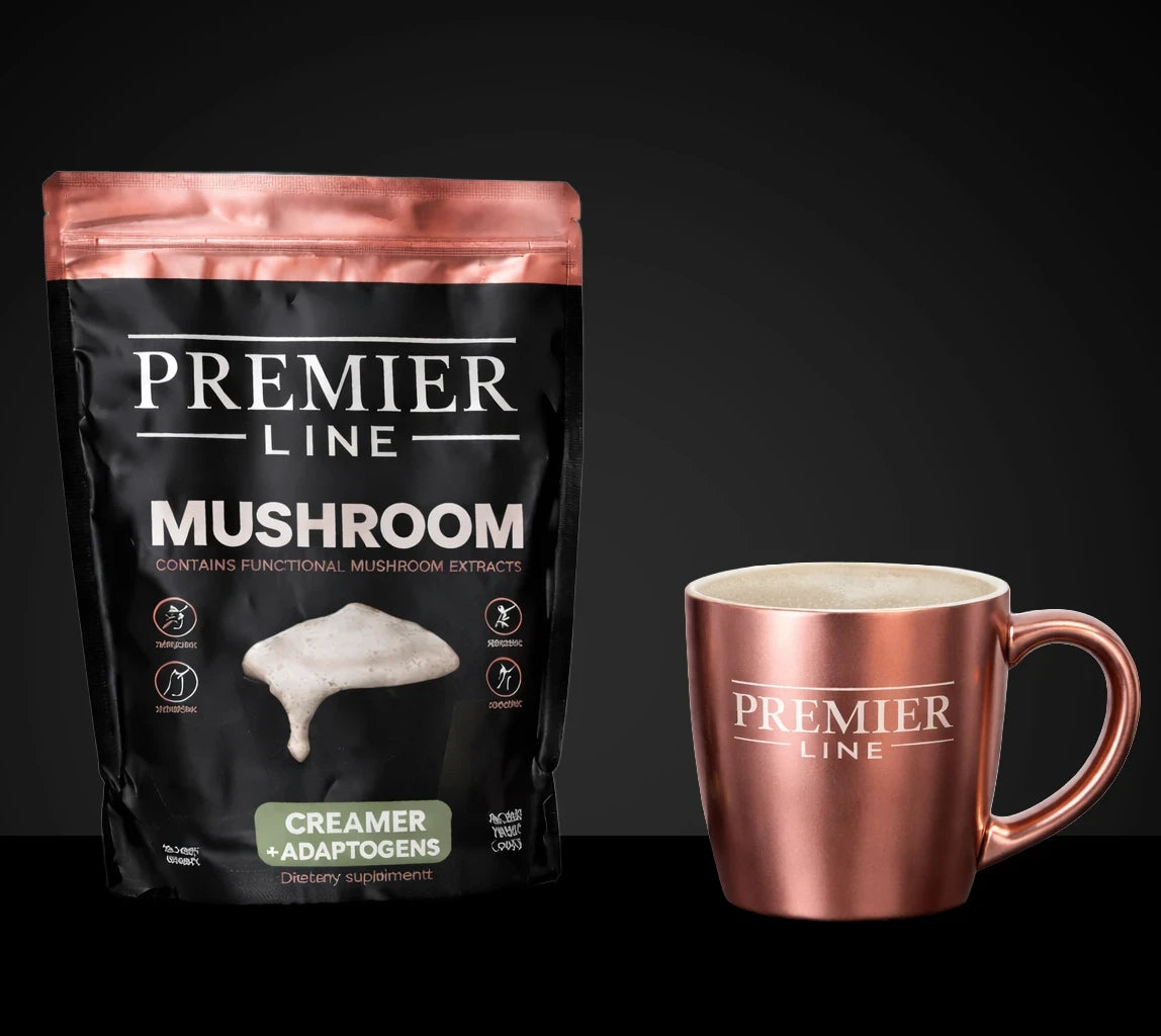 Dairy-free mushroom coffee creamer alternative for plant-based and functional nutrition