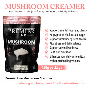 Mushroom Creamer functional mushroom coffee creamer by Premier Line
