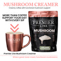 Mushroom coffee creamer with functional mushrooms for daily wellness