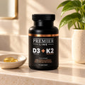 Vitamin D3 + K2 bottle, second angle