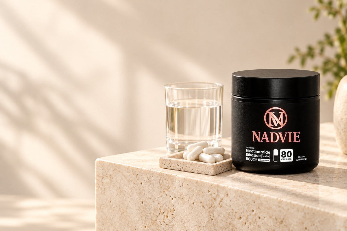Nadvie Capsules with a glass of water