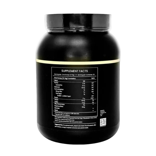 Whey protein isolate shake as part of a workout nutrition routine